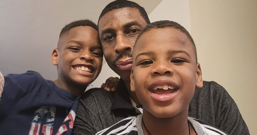 A photo of the Webb family